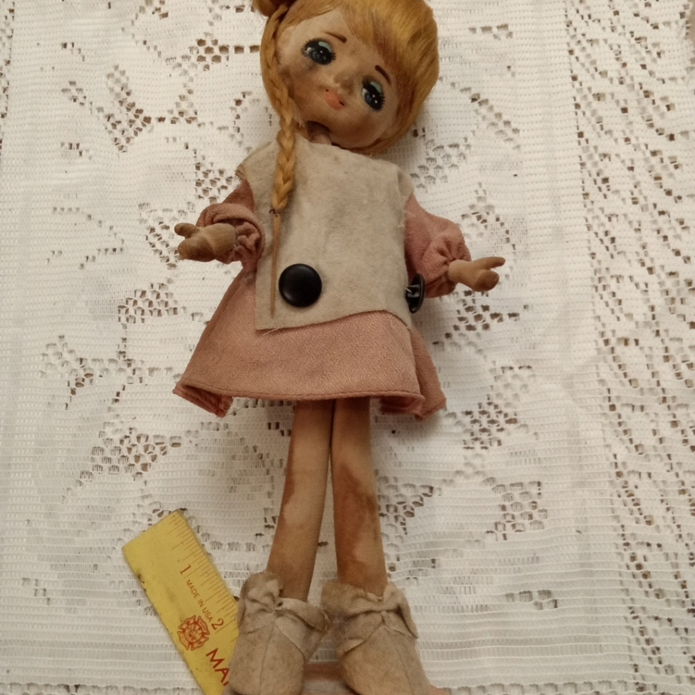 Vintage 1960s Japanese Mod Style Doll ,please Bath Me Blond Hair Blue Eyes